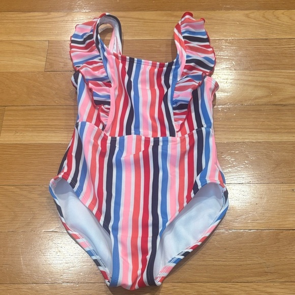 Cat & Jack Other - Cat & Jack Striped Kids Swimsuit - Red, Blue, Pink